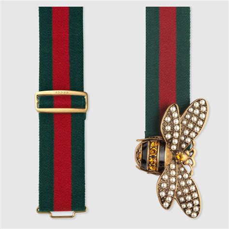 gucci d'orsay green bee|gucci bee belt.